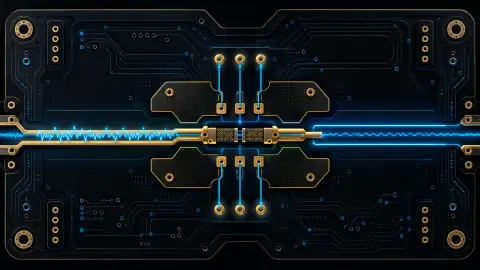 Stylised measurement signal passing through a calibrated path