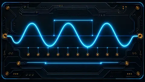 Stylised waveform with calibrated period and wavelength spacing
