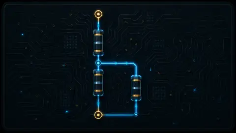 Stylised loaded voltage-divider circuit