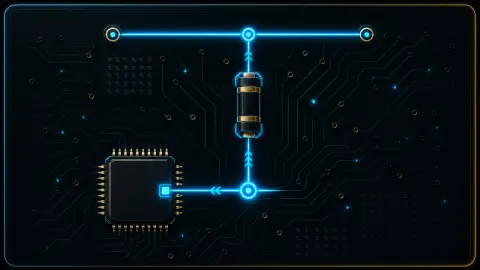 Stylised pull-up resistor and digital device circuit